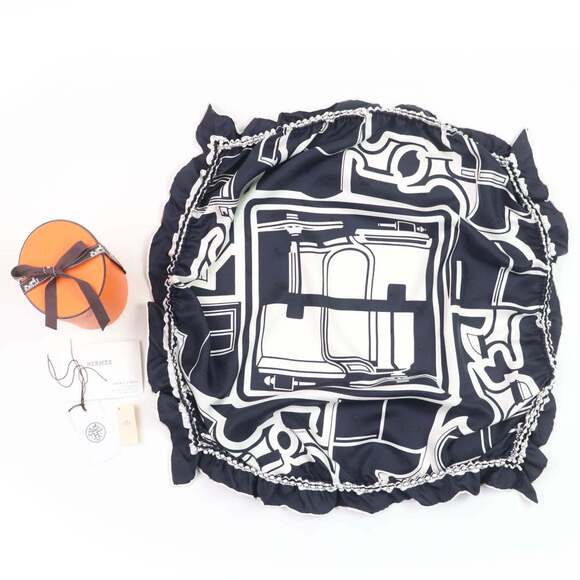 HERMES Authentic Blue Silk Scarf - Picture 2 of 5